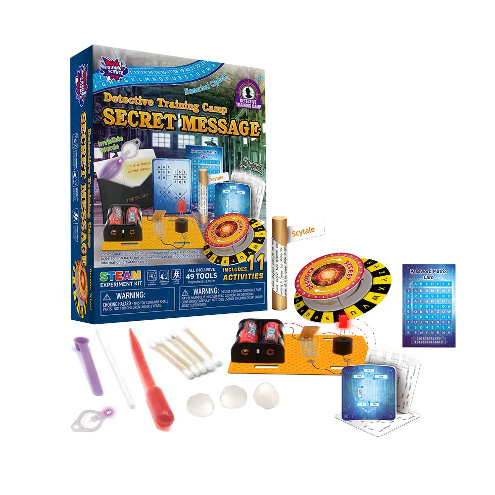 BIG BANG SCIENCE NEW Stem Learning Toys ottimo regalo educativo per ragazzi e ragazze Spy and Detective Kit per messaggi segreti