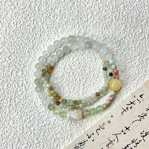 High-End Natural Forest <strong>Style</strong> Ancient Bracelet Versatile Multi-layer Beaded with Ruby Retro Fresh Original Versatile Ice <strong>Jade</strong> - Product Image 1