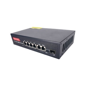 Active 52V PoE + สวิตช์อีเธอร์เน็ต4เครือข่าย10/100/1000Mbps พอร์ต IEEE 802.3 af/at สวิตช์เครือข่ายกล้อง IP - Product Image 4