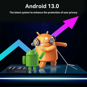 2.4G 5G çift Wi-Fi özelleştirilmiş OEM ODM Quad kordon FHD Android 13 2.4G 4K medya FHD akışı Android TV kutusu