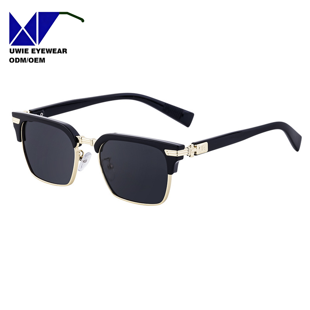 Black frame with gray lenses