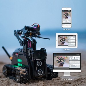 For STEAM <strong>Raspberry</strong> <strong>Pi</strong> Tank WiFi <strong>Camera</strong> AI Video Tracked <strong>Robot</strong> - Product Image 2