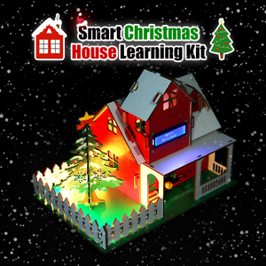 Tscinbuny Smart Christmas House Kit DIY Electronic Sensor Kit Christmas STEM IOT Kit educativo para Arduino Nano Programación