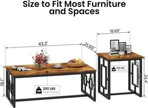 USA Warehouse Free Shipping Coffee <strong>Table</strong> Set Simple Metal Luxury Nordic <strong>Rectangular</strong> Marble Top Coffee <strong>Table</strong> <strong>Nesting</strong> Center <strong>Table</strong> - Product Image 6