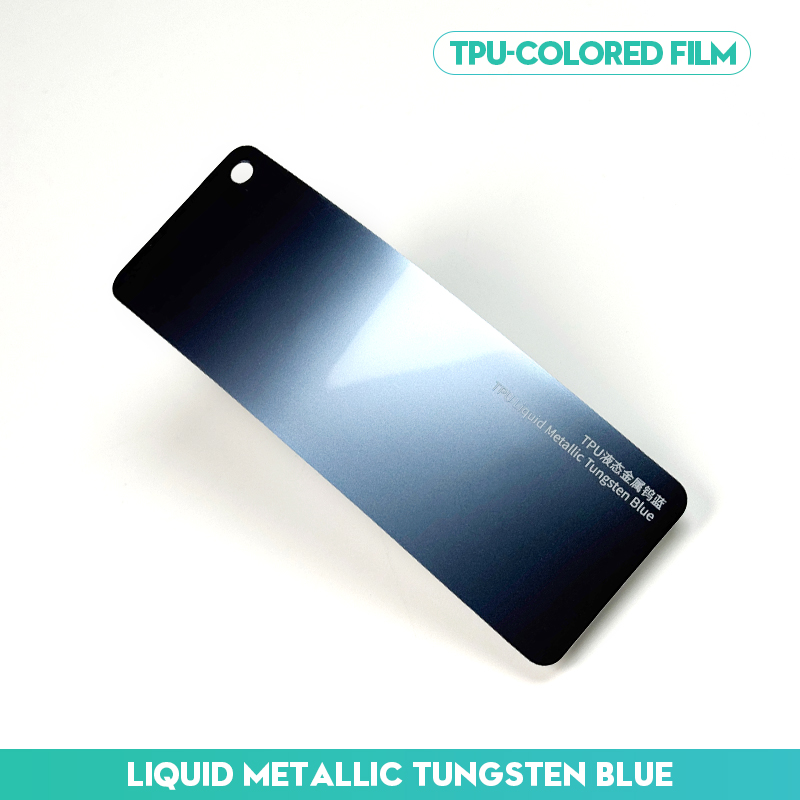 Liquid metallic tungsten blue