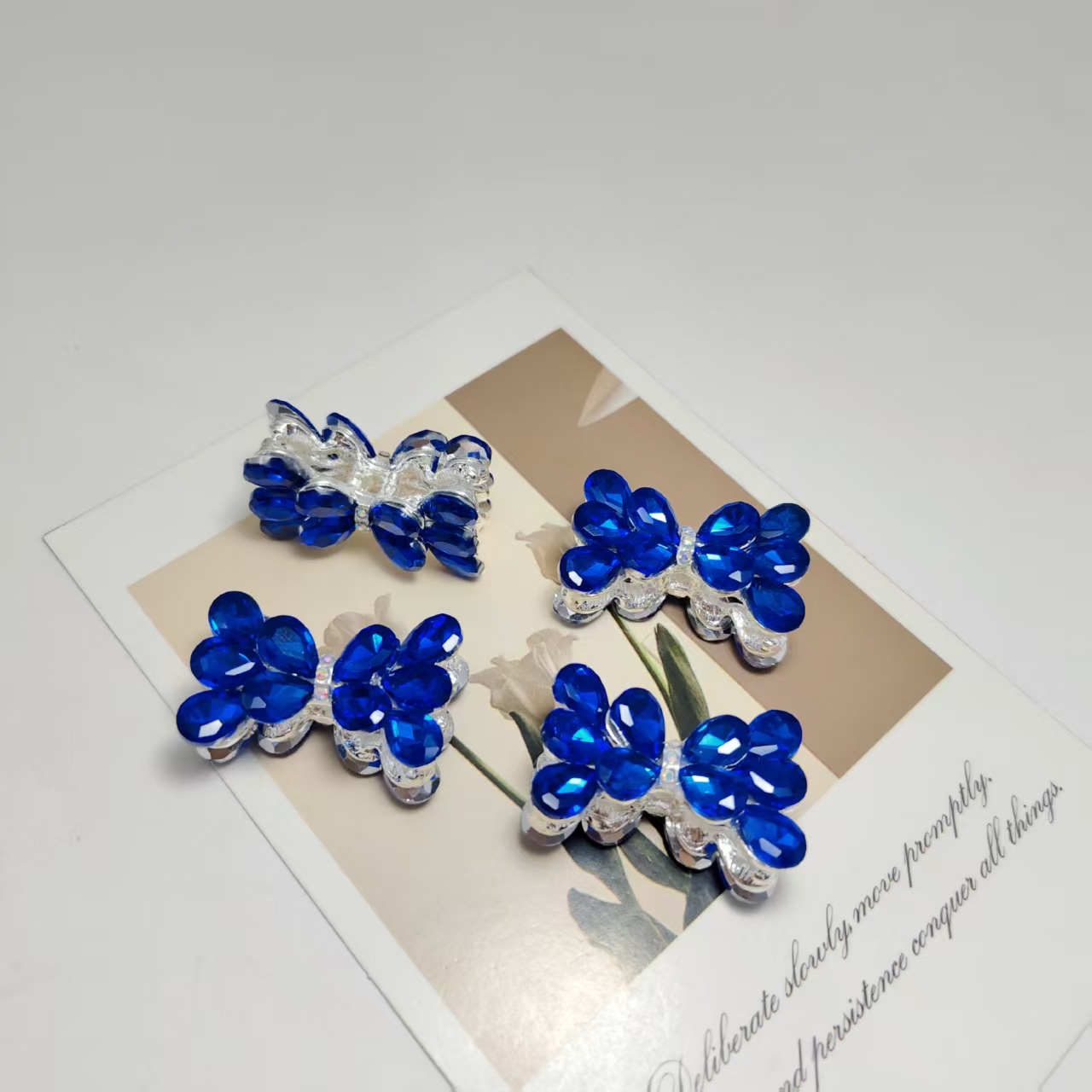 Silver-plated Sapphire Blue Diamond