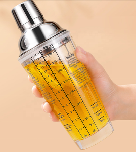 Barware công cụ thiết lập lớn Martini Glass 400ml thép không gỉ nắp cốc thủy tinh Cocktail Cobbler Shaker chai với đo lường - Product Image 5