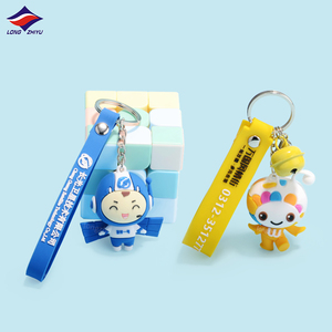 Longzhiyu 17 Năm Nhà Máy Móc Chìa Khóa Nhà Sản Xuất 3D PVC Búp Bê Keychain Với Biểu Tượng Tùy Chỉnh Kawaii Mềm Cao Su Keyring Nhà Máy Bán Buôn - Product Image 3