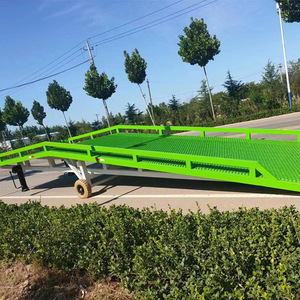 Rampa de muelle de carga móvil de 10 toneladas, plataforma de descarga de contenedores logísticos, rampa de carga móvil con manivela manual