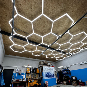 SUEZ Led esagonale personalizzato professionale per Showroom Led Workshop Light Car Detailing Lights Garage Work Light - Product Image 6