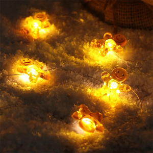 Cadena directa de fábrica Navidad Led Santa Claus ciervo muñeco de nieve cadena luces para vacaciones boda fiesta cortina - Product Image 2