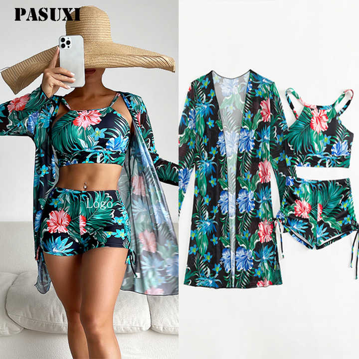 PASUXI High Quality Print Designer Swimsuit Sexy String Bikini Set