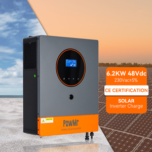 PowMr Off Grid 6200W 48Vdc Entradas y salidas duales Inversor solar híbrido 220/230Vac Inversor para sistema solar fuera de la red