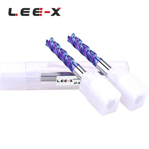 LEE-X HRC65 Blue Nano Coated Flat Milling <strong>Cutter</strong> 1*50mm-12*<strong>100mm</strong> Tungsten Carbide Cutting Tools 4 Flutes Solid Carbide End Mill - Product Image 3