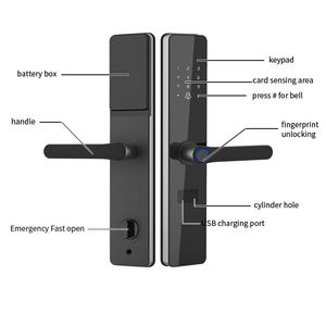 Handaily RFID daire dijital kapı kilidi akıllı silindir biyometrik parmak izi şifre akıllı kapı kilidi <span class=keywords><strong>Wifi</strong></span> Tuya App - Product Image 3