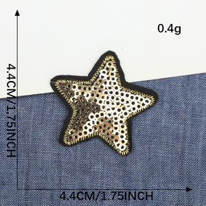 新产品3D绣花铁贴片，带彩虹亮片花卉和心形服装贴片，用于标签 - Product Image 5
