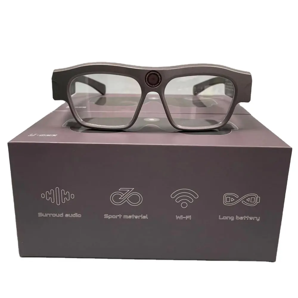 Açık akıllı kablosuz gözlük kamera spor güneş gözlüğü erkek kadın Video kaydedici kamera gözlük güneş gözlüğü kayıt ile