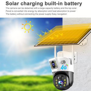 LEVOFAST 4G Low Power Outdoor Wireless Solar Power Security Ip <strong>Camera</strong> 4MP WiFi PTZ Dual Lens Linkage Solar <strong>Camera</strong> Outdoor - Product Image 3