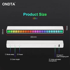 リアクティブコントロールLED音楽LEDライトリズムライトリズムサウンドライト充電式RGB音声譜面台 - Product Image 3