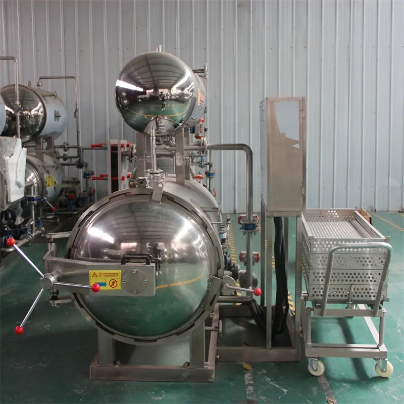 Máquina Automática Industrial de retorta de vapor por pulverización de agua, tarros de botellas de vidrio/esterilizador autoclave de comida de atún enlatado