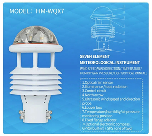 7 Elements Automatic Ultrasonic Weather Station <strong>Sensor</strong> <strong>RS485</strong> 24H for Wind <strong>Temperature</strong> Humidity Pressure Rainfall Lighting - Product Image 5