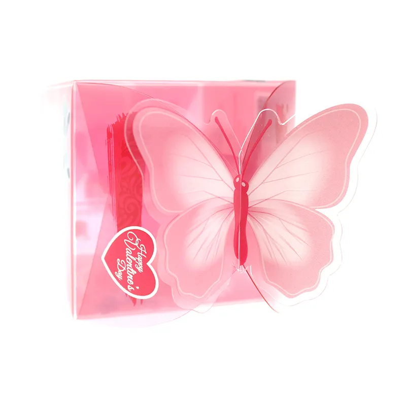 Personalizado Dobrável Bonito Rosa Claro Quadrado Bolo Caixa PET PVC Casamento Aniversário Festa Presente Embalagem Caixa