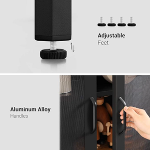 Hot bán tủ bếp tủ quần áo lưu trữ tủ 2 cửa lưới với 2 kệ điều chỉnh - Product Image 6