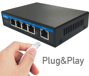 IEEE802.3at-extensor poe de 4 puertos para cámaras ip, 10/100/1000M - Product Image 2