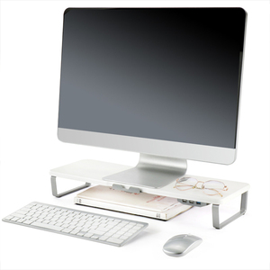 USB <strong>HUB</strong> <strong>Computer</strong> Monitor Stand Riser <strong>with</strong> Aluminum Feet for <strong>Computer</strong> Laptop iMac Elevating Laptop <strong>Table</strong> - Product Image 2
