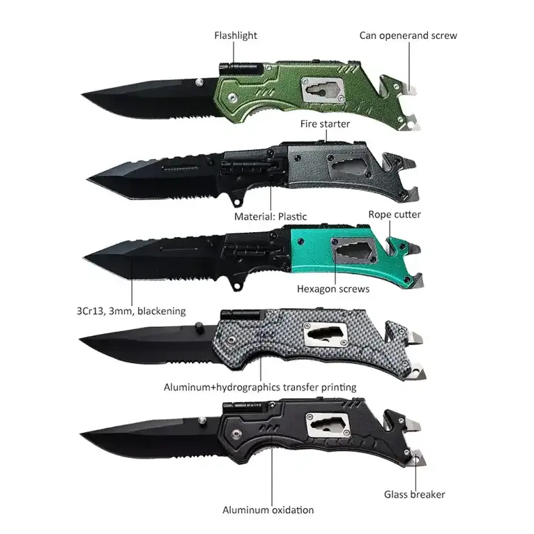 Holesale-cuchillo de bolsillo plegable EDC multifunción, el mejor cuchillo para acampar al aire libre