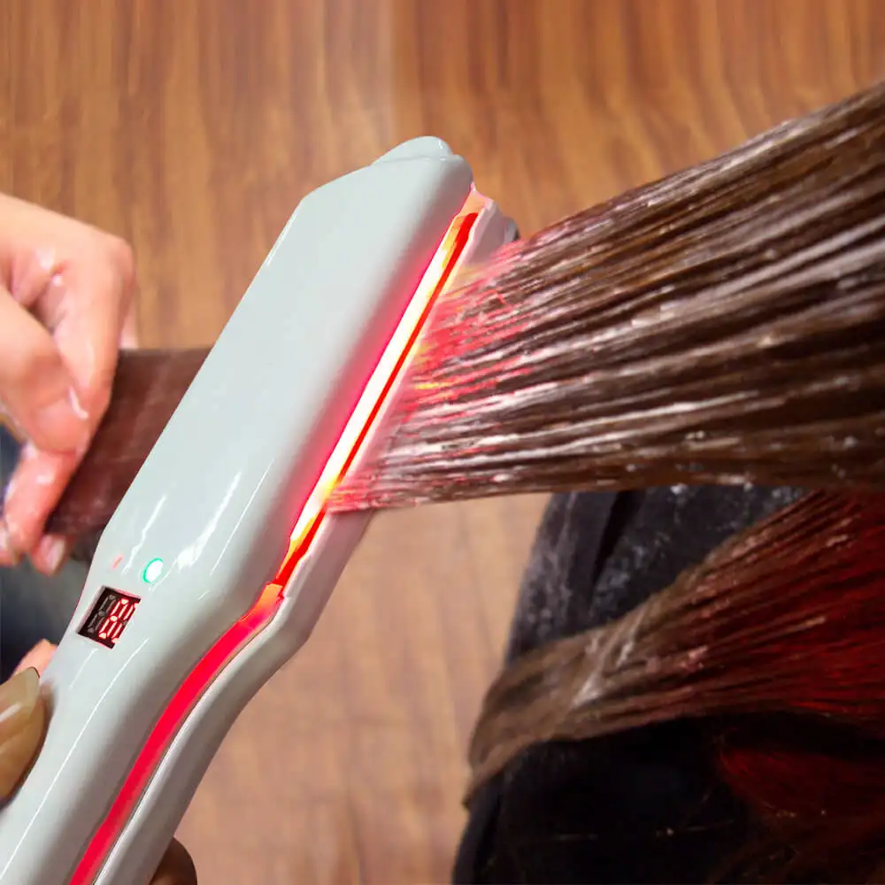 2 Zoll Haarpflege Ultraschall Infrarot Kühl platte Haar glätter Flacheisen für Keratin Haar behandlung gefrorene Maschine