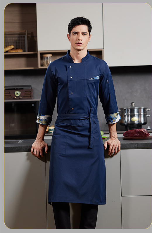 Blue Coat With Half Apron