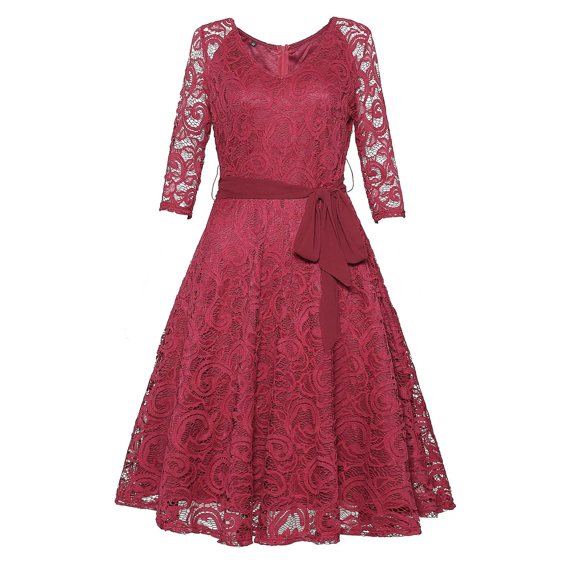 Robe Maxi en dentelle à col en V pour femme, vêtement de fête Vintage, de marque britannique, bon marché, vente en gros