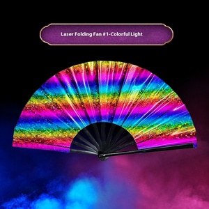 Ma Thuật Màu Laser Gấp Fan Hâm Mộ 8-Inch Dễ Dàng Để Mở Và Đóng Hiệu Suất Cầm Tay Kung Fu Fan Logo Tùy Chỉnh Reebok - Product Image 6