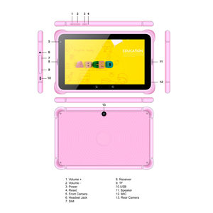 Tableta educativa de 7 pulgadas para niños, tablet con ranura para tarjeta sim, android, aprendizaje - Product Image 5