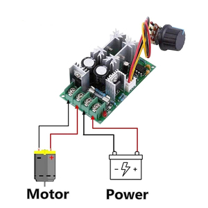 Regulador de velocidad del Motor de CC, módulo de accionamiento de alta potencia, controlador de velocidad del Motor PWM, 20A, regulador de corriente, 12V, 24V, 36V, 48V - Product Image 2