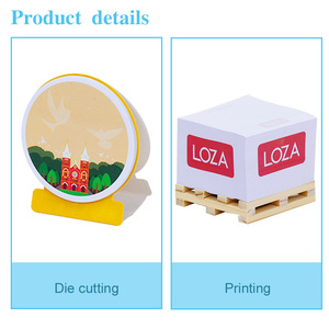 Bloc de notas de cubo de escritorio rectangular personalizado promocional de gama alta, juego de notas adhesivas de papel reciclado, notas adhesivas - Product Image 5