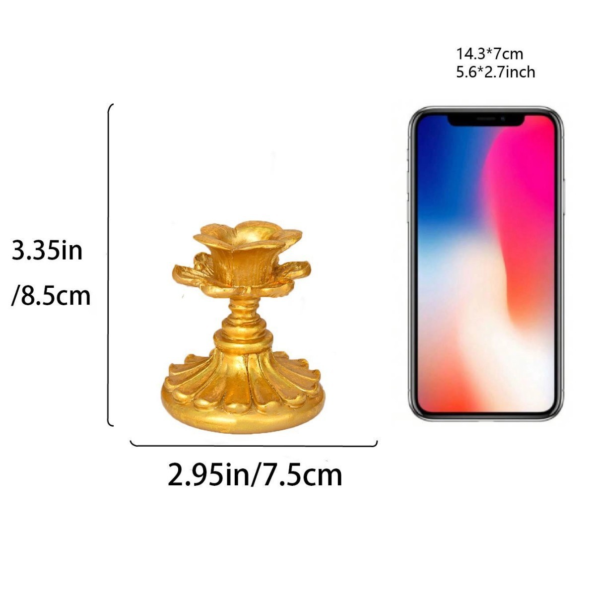2A5cXH round mouth low candle holder (gold)