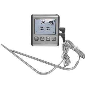 Termómetro de carne para horno Termómetro de barbacoa digital de pantalla grande para cocinar con 2 sondas de temperatura de carne y temporizadores - Product Image 5