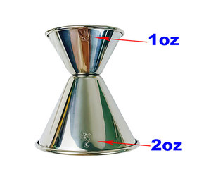 ถ้วยตวงจิ๊กเกอร์สเตนเลสขนาด2ออนซ์60มล. เครื่องมือบาร์โลหะแบบคู่ - Product Image 3