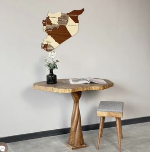 Özelleştirilebilir renk duvar ahşap harita özel yatak odası 3d dünya ahşap seyahat itme pimi harita suriye haritası - Product Image 6