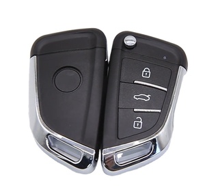 DF 3-Tasten-Klapp-Universal-Autoschlüsselanhänger 433,92 MHz Multifunktion fernbedienung mit festem und rollendem Code Metall material OEM ODM - Product Image 1