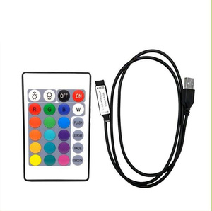 5 в-24 в мини RGB LED контроллер USB Инфракрасный ИК 24 ключа дистанционного управления для 4pin светодиодные полосы света