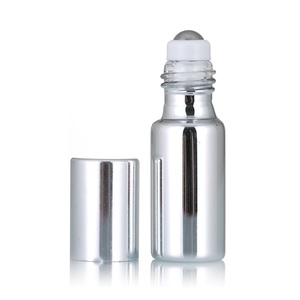 Wholesale 5ml 10ml Refillable UV Plating Roll on Silver Gold Black Glass Roller Bottle for <strong>Perfume</strong> Essential Oil