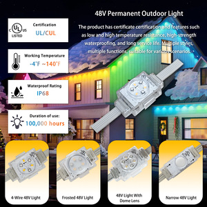 HRSYT LED nokta ışık Soffit ışıkları özelleştirilmiş APP akıllı kontrol konut ticari saçak ışıkları DC48V RGB/RGBW UCS2904 IP68 - Product Image 6