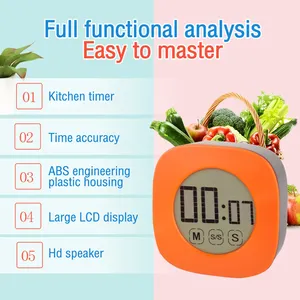 Timer LCD conto alla rovescia per cucinare il Display digitale della scuola conta la temporizzazione del cronometro Touch Screen cronometro portatile conteggio utensili da cucina - Product Image 5