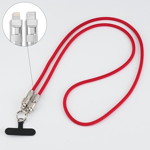 Fashionable Mobile Phone <strong>2</strong> <strong>in</strong> <strong>1</strong> Lanyard PD 60W C to C Charging Cable Zinc Alloy Lock TYPC C Cable for iPhone 16 Pro Max - Product Image 3