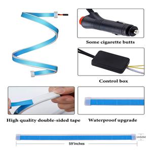 12V 120cm150cm車のサイドドアペダルライトLEDランニングボードRGBライトストリップAPPリモートコントロール自動周囲装飾ライト - Product Image 6