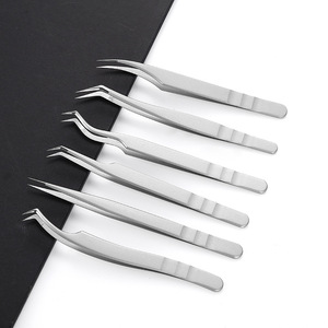 Grosir Set pinset Perpanjangan bulu mata bulu mata Vetus Volume kustom baja antikarat pinset LAS LAAH bulu mata - Product Image 2