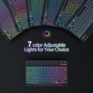 Tablet PC Blue-Tooth Keyboard Mini Teclado inalámbrico Mouse Keycaps Recargable para iPad Phone Laptop Keyboard - Product Image 5